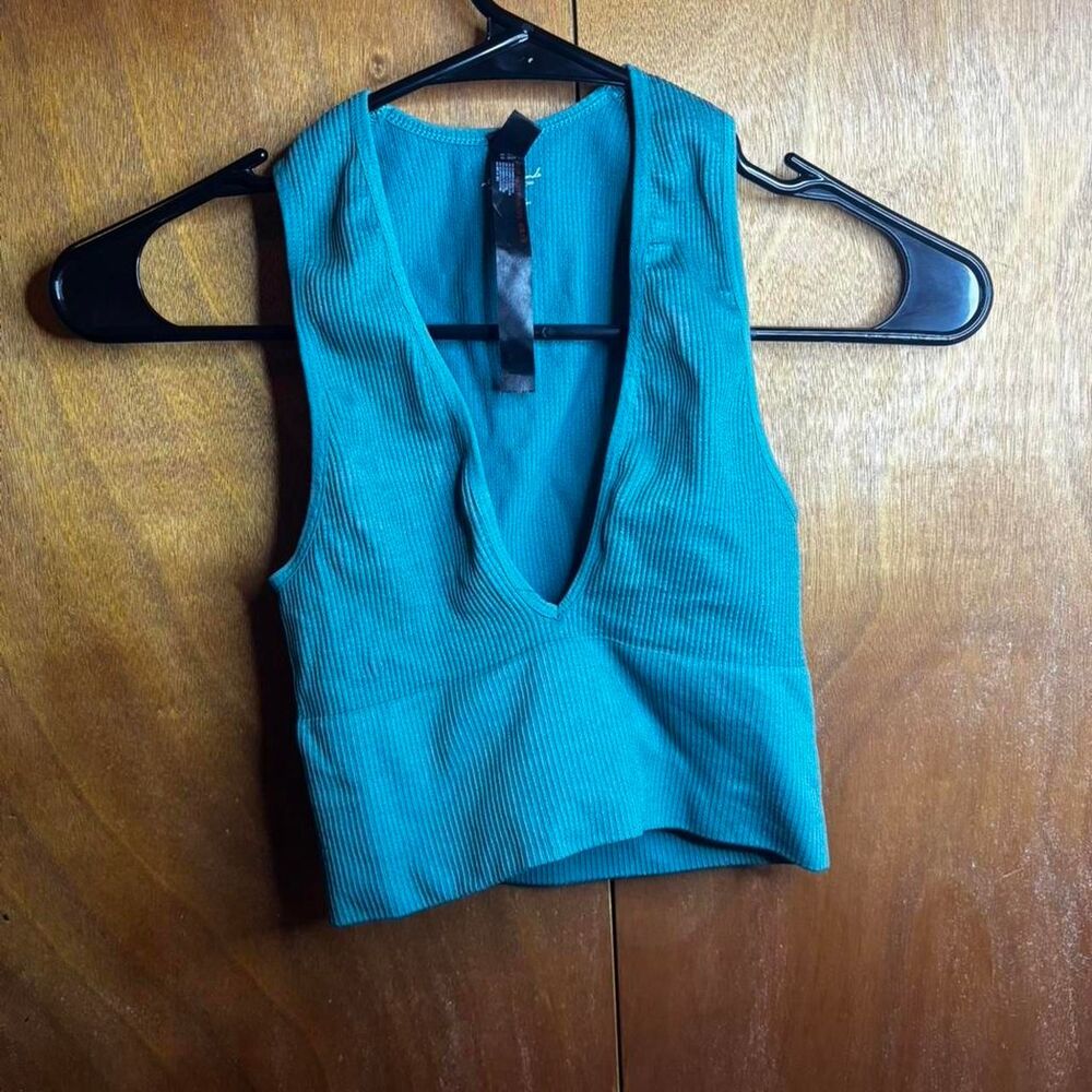 Out-from-under Women's Blue and Green Crop-top